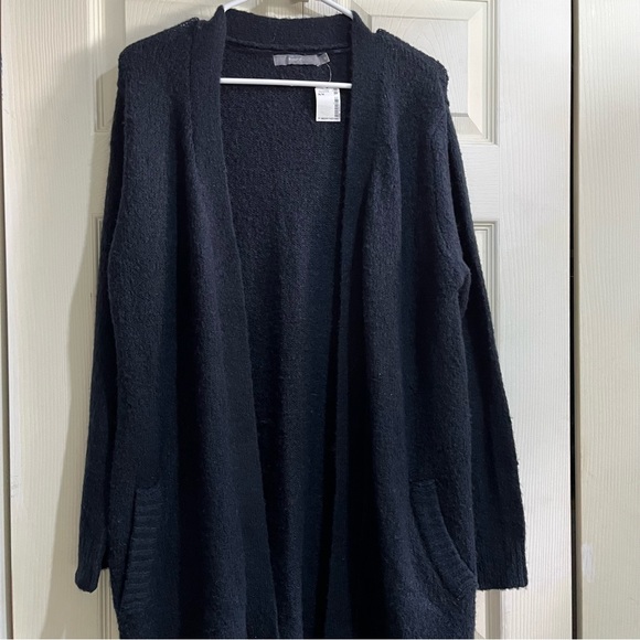B. Young Fine Knit Long open Navy Blue cardigan in Medium size - Picture 2 of 6
